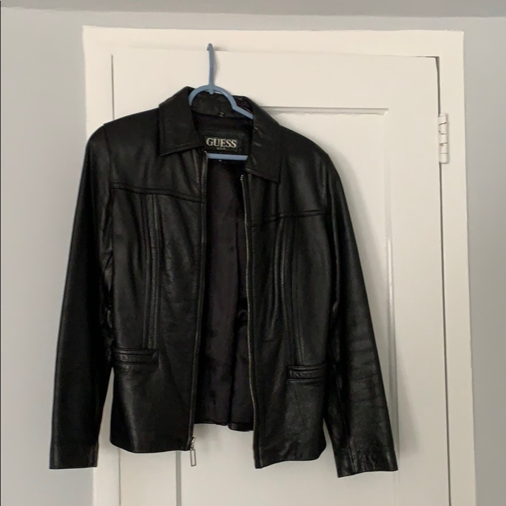 Guess lined leather jacket